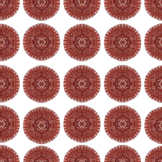 Copper Mesh Scouring Pad by LOLA, 144 Pack, 45 Grams, 4" Heavy Duty Cleaning Pads, Copper Coated Knitted Wire Mesh, Recyclable, Cleans Baked On Messes