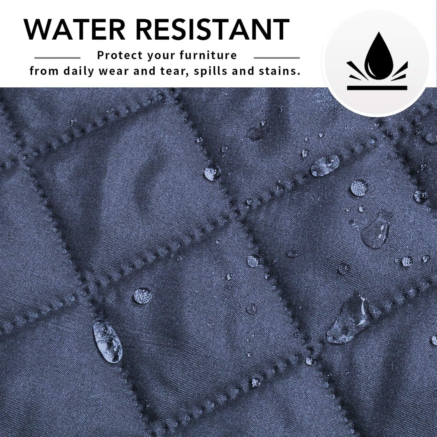 Easy-Going Sofa Slipcover L Shape Sofa Cover Sectional Couch Cover Furniture Protector Mat for Pets Dog Cat (Small,Dark Blue/Dark Blue)