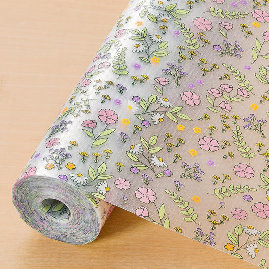 INNOLITES Non-Slip Shelf Liner – Cabinet & Drawer Liner Non-Adhesive – Waterproof Oil-Proof – Durable EVA with Floral for Kitchen Cabinets Refrigerator – BPA-Free, Easy to Cut 17.7" x 360"