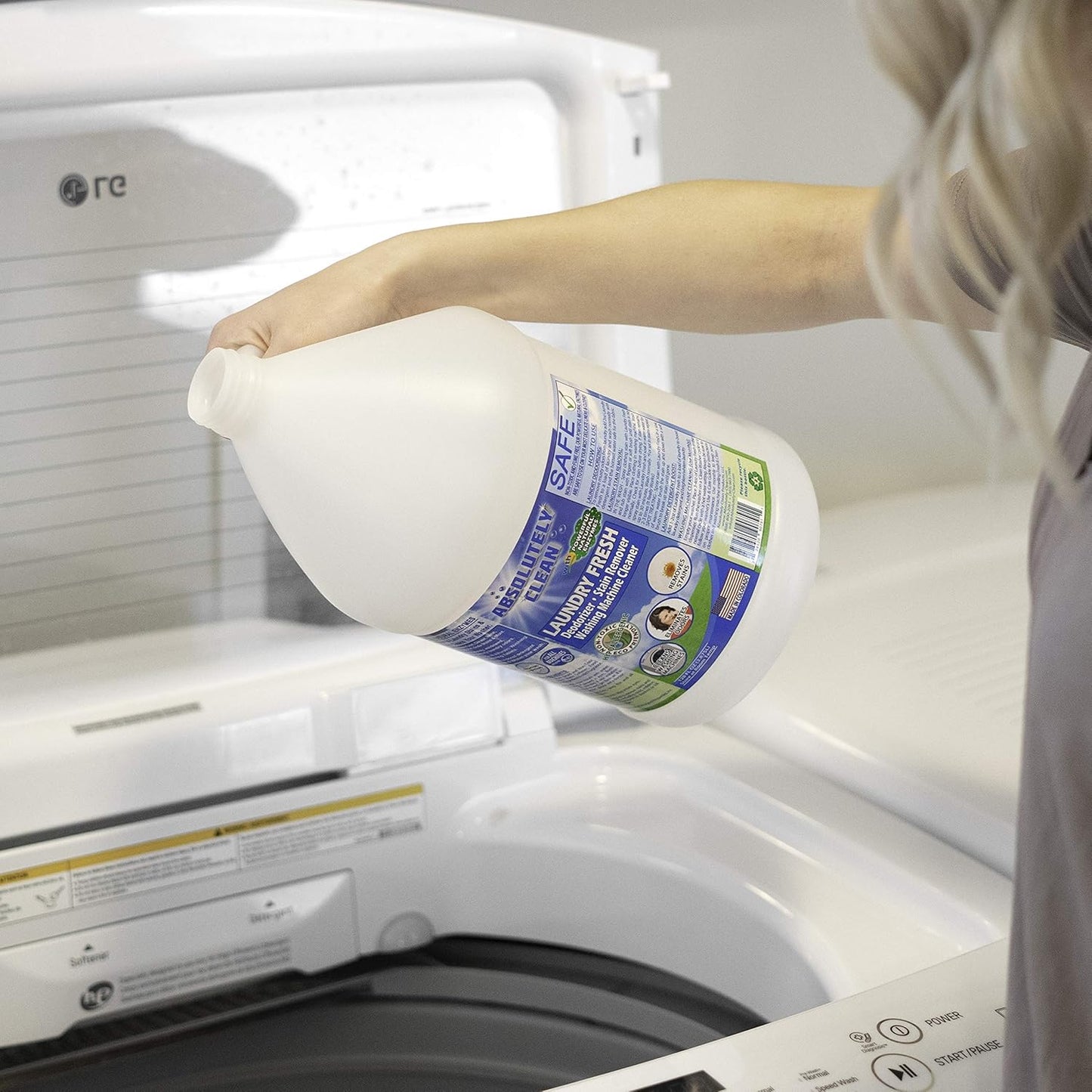 Absolutely Clean Amazing Laundry detergent liquid Stain and Odor Remover, Naturally Based Formula (USA Made)