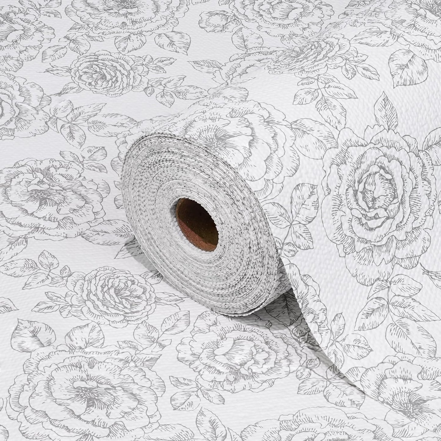 Drawer and Shelf Liner for Kitchen Cabinets Non-Adhesive, Non-Slip Cabinet Liner Shelf Paper Strong Grip Waterproof Easy to Clean for Kitchen Shelves Cupboard, Flower,17.5IN X 30FT