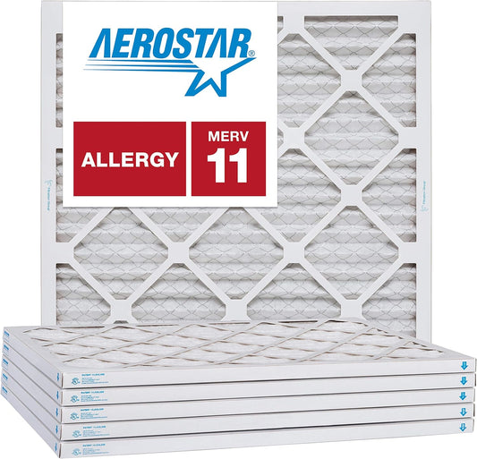 Aerostar 10x10x1 MERV 11, Pleated Air Filter, 10 x 10 x 1, Box of 6, Made in the USA