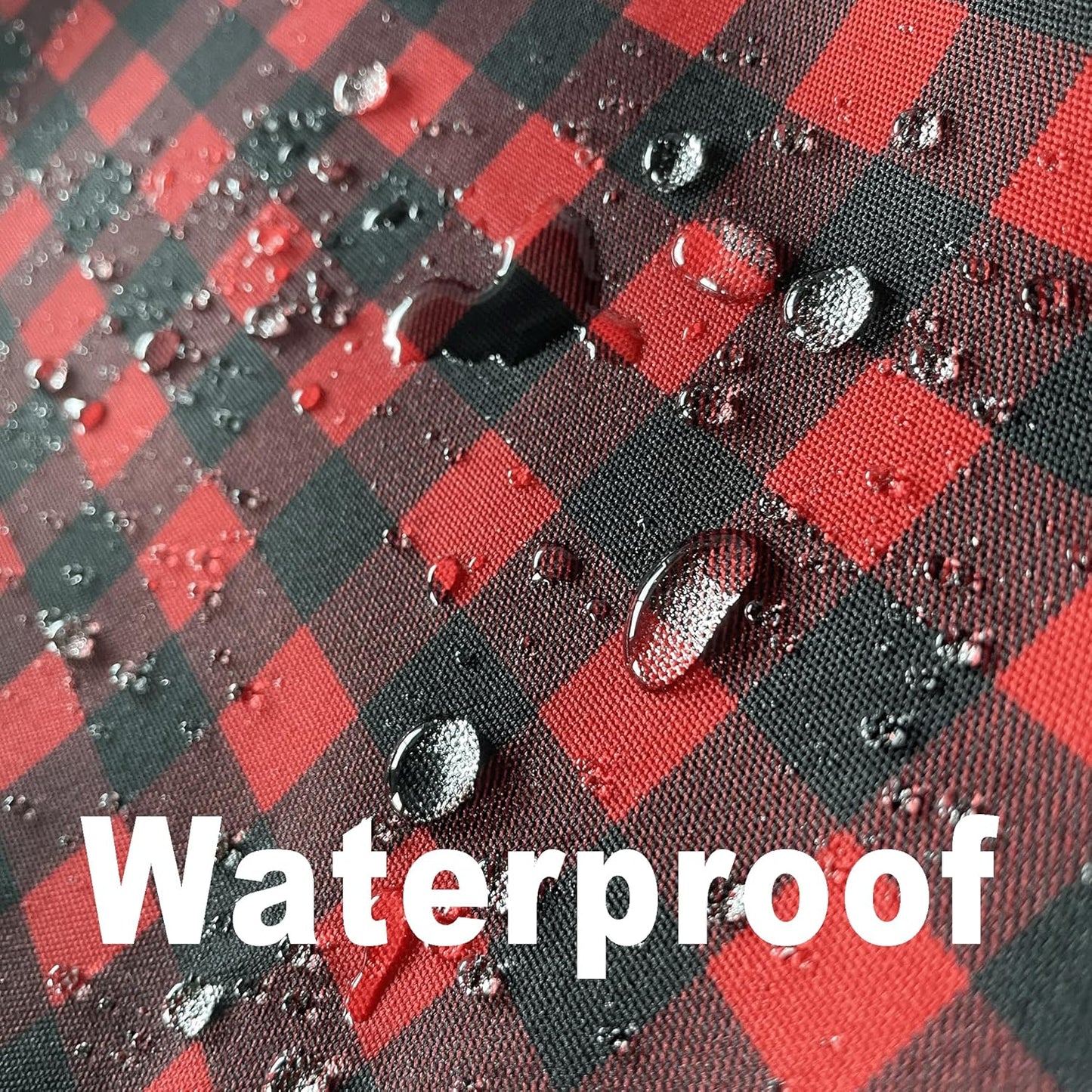 Classic Gingham Buffalo Xmas Tablecloth Fabric - Oblong 58x144 Inch Water Proof Checkered Table Cloth for Indoor Outdoor - Red Christmas Plaid Table Cover for Christmas, Holiday, New Year