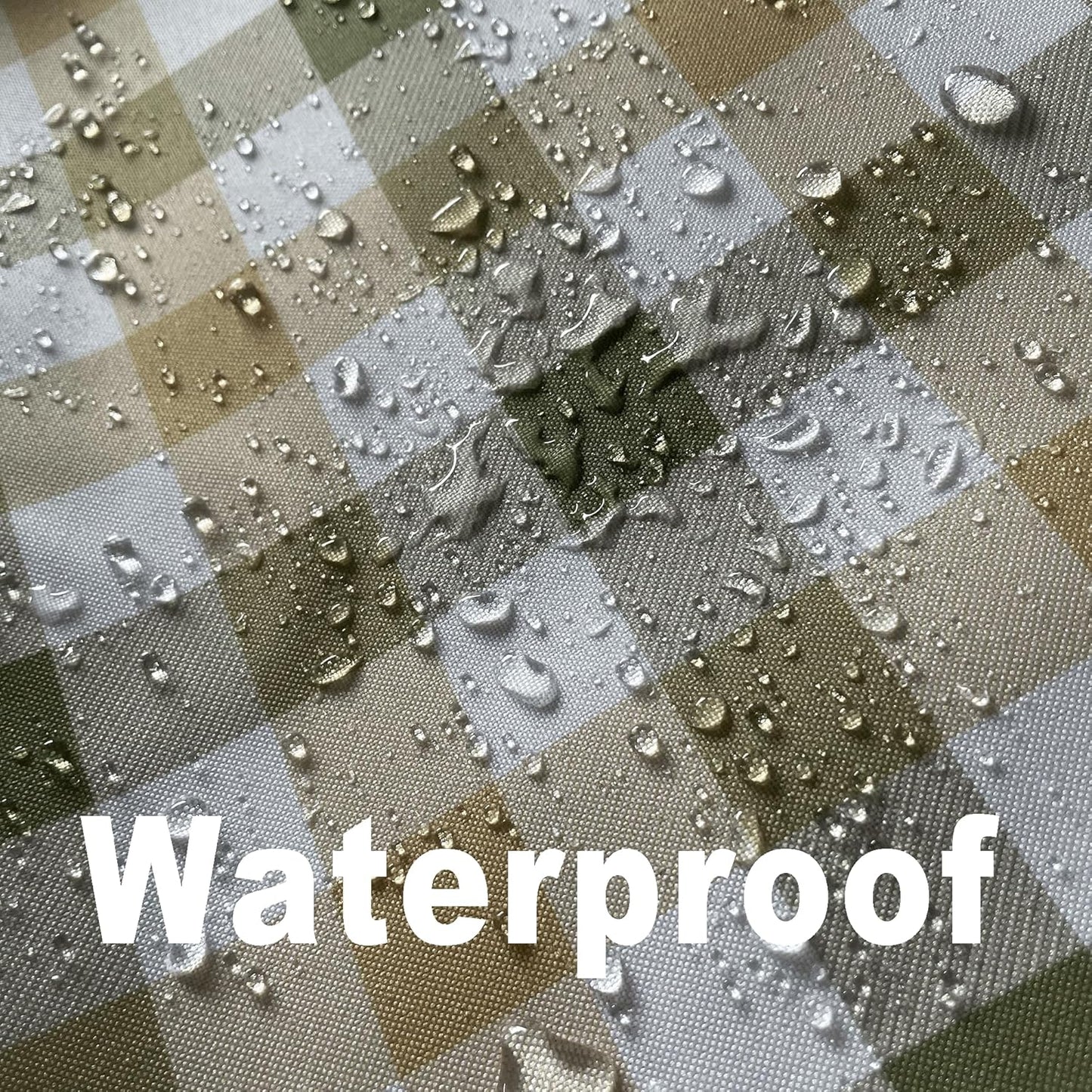 Waterproof Checkered Tablecloth Fabric - Rectangle 58x84 Inch Classic Gingham Buffalo Plaid Table Cloth for Indoor/Outdoor Use - Washable Table Cover for Kitchen, BBQs, and Parties