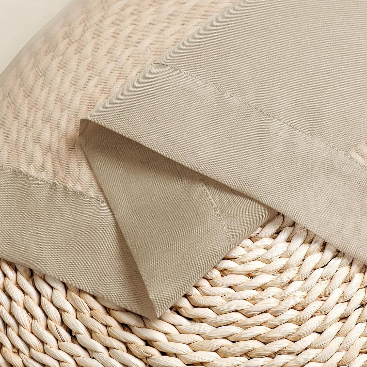 Chyhomenyc Sheer Taupe Valances for Windows 2 Pack, Small Window Curtains for Living Room Bathroom Laundry Basement, Modern Rod Pocket Voile Curtains, 42Wx14L inches