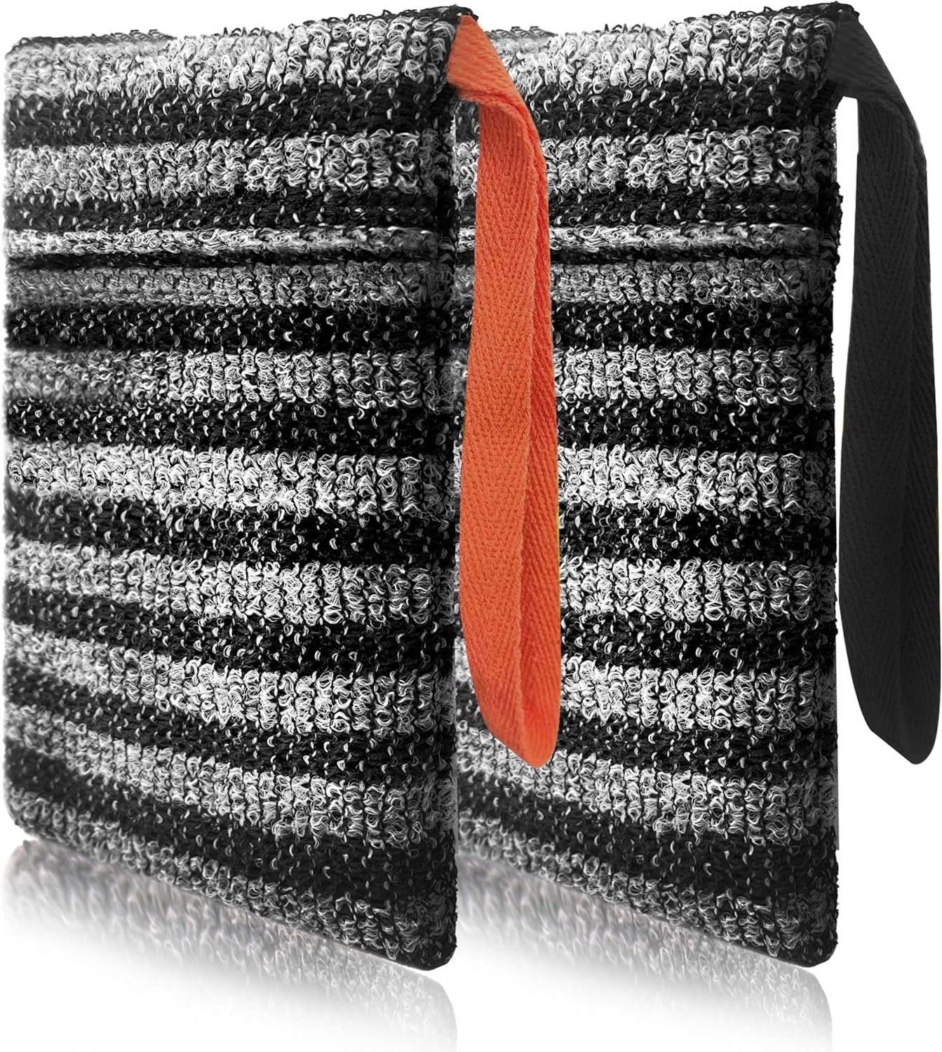 2 Pack Soap Bag Gentle Roughness,Bar Soap Pouch Saver Pocket,Exfoliating Body Scrubber Shower Bath Sponge Loofah (Grey)