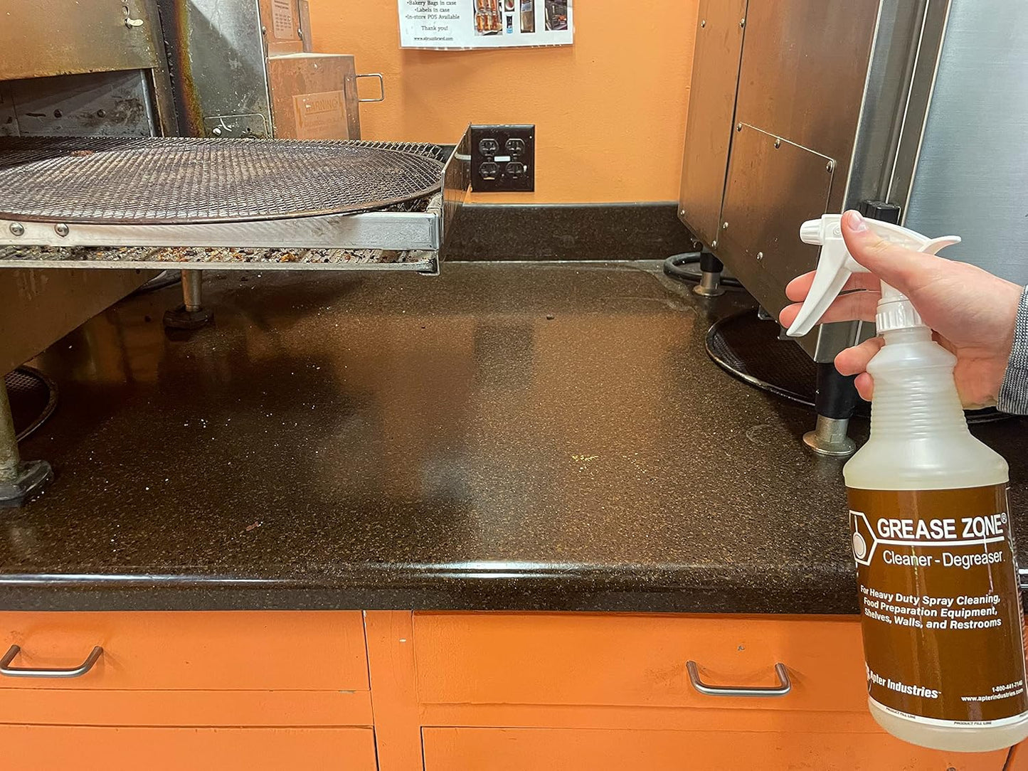 Grease Zone Food Safe Degreaser & All-Purpose Cleaner – Concentrated Restaurant Cleaning Degreaser for Fryer Boil Out & Kitchen Surfaces, 1 Gallon