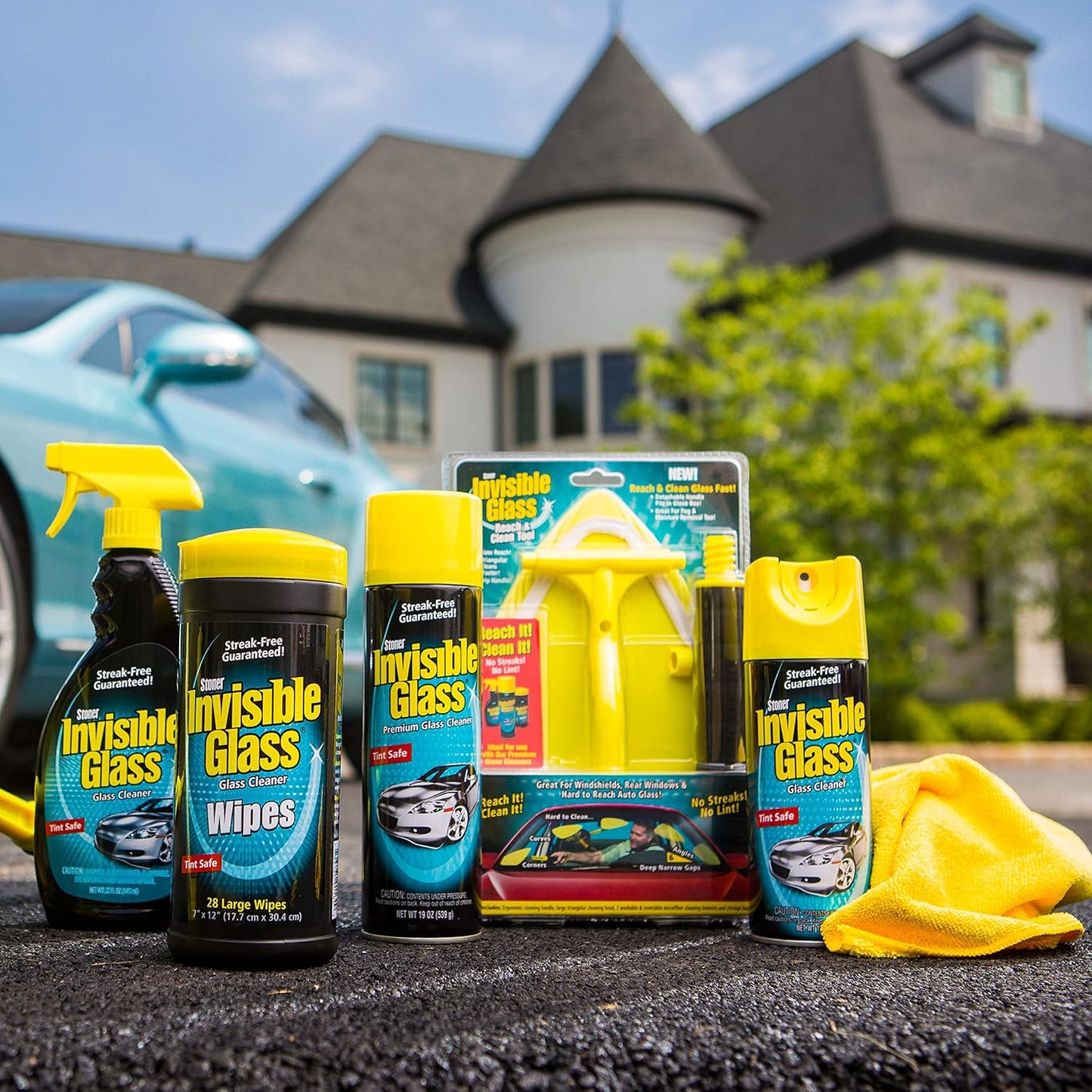 Invisible Glass 91163-3PK Premium Aerosol Glass and Window Cleaner for Auto and Home, Streak-Free, Ammonia-Free, Tint-Safe, 15 oz (Pack of 3)