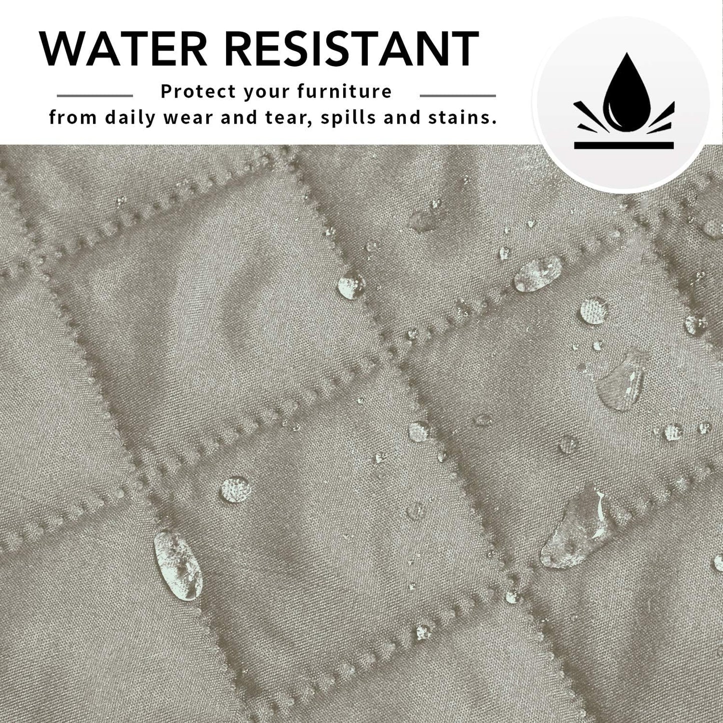 Easy-Going Sectional Couch Covers for Dogs L Shape Sofa Cover Reversible Sofa Slipcover Chaise Lounge Cover Furniture Protector Cover for Pets Dog Cat (42 x 52 inches, Beige/Beige)