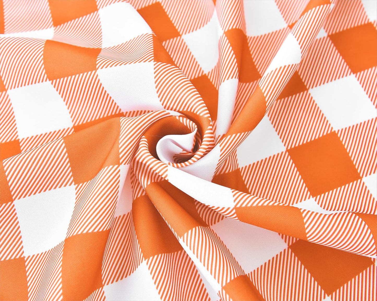 Waterproof Plaid Tablecloth Fabric - Square 58x58 Inch Classic Gingham Checker Table Cloth for Indoor/Outdoor Use - Buffalo Table Cover for Picnics, BBQs, and Parties