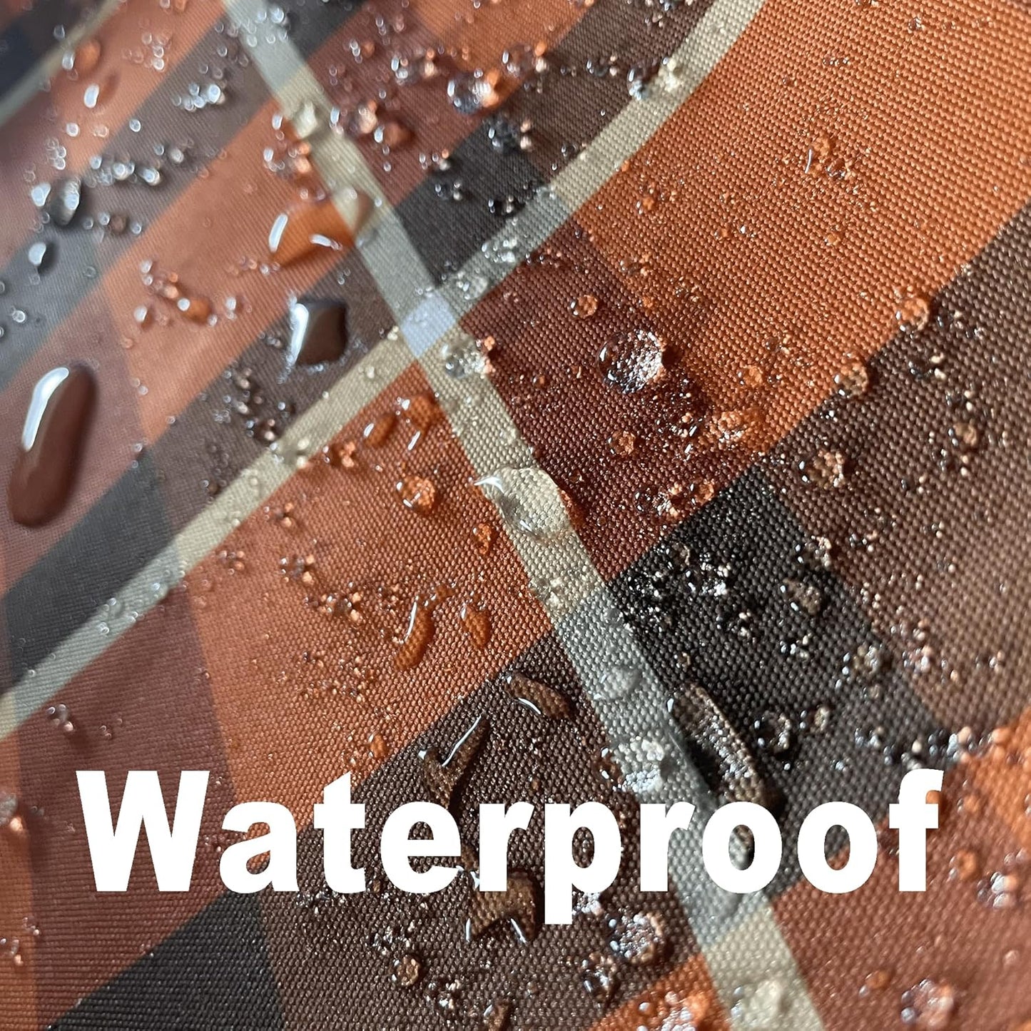 Waterproof Plaid Tablecloth Fabric - Round 58 Inch Classic Gingham Checker Table Cloth for Indoor/Outdoor Use - Buffalo Table Cover for Picnics, BBQs, and Parties