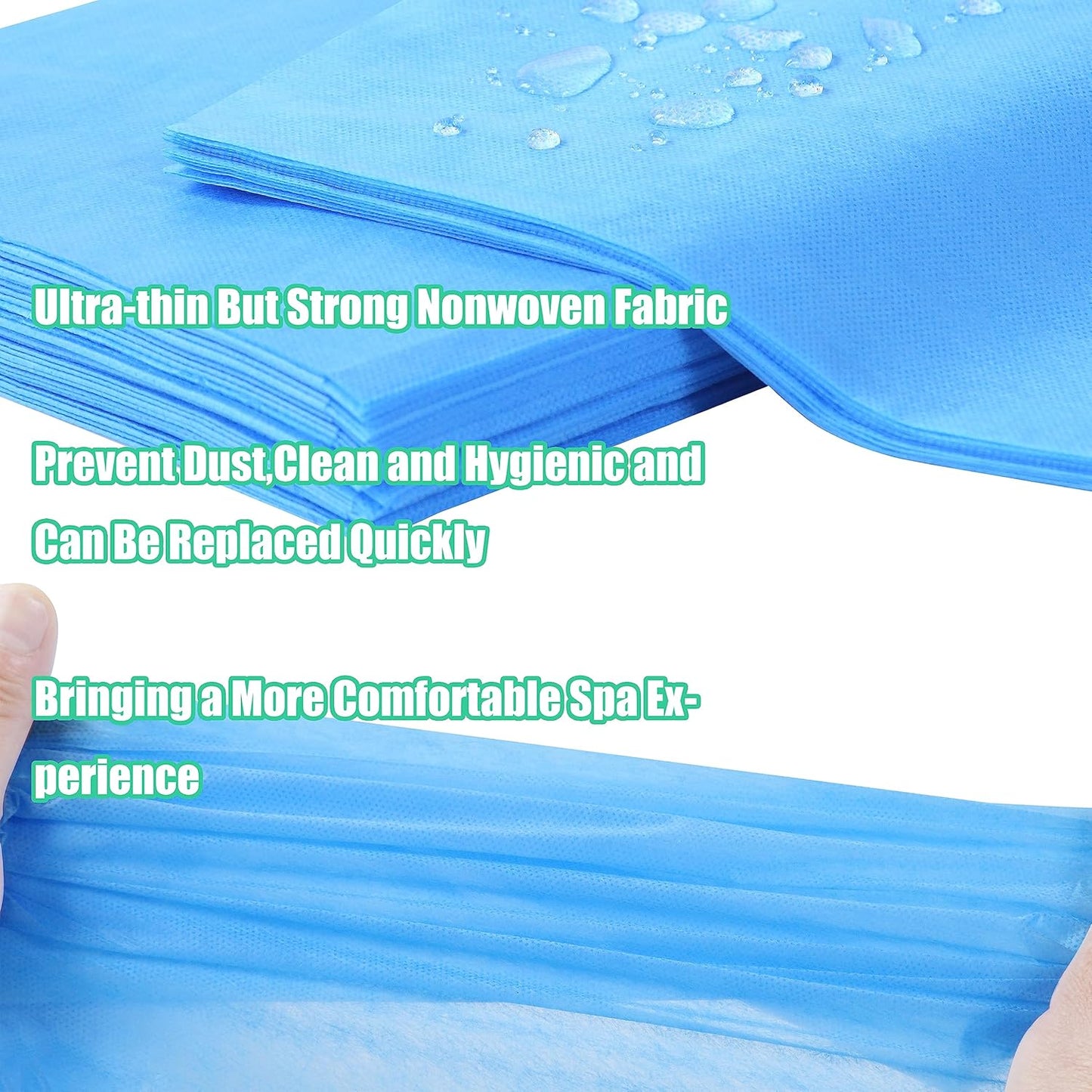 Disposable Bed Sheets for Massage Table 200 Pcs 31" x 71" Waterproof Massage Table Sheets Soft Non Woven Fabric SPA Massage Table Bed Cover Breathable for Beauty Tattoos Waxing Travel (Blue)