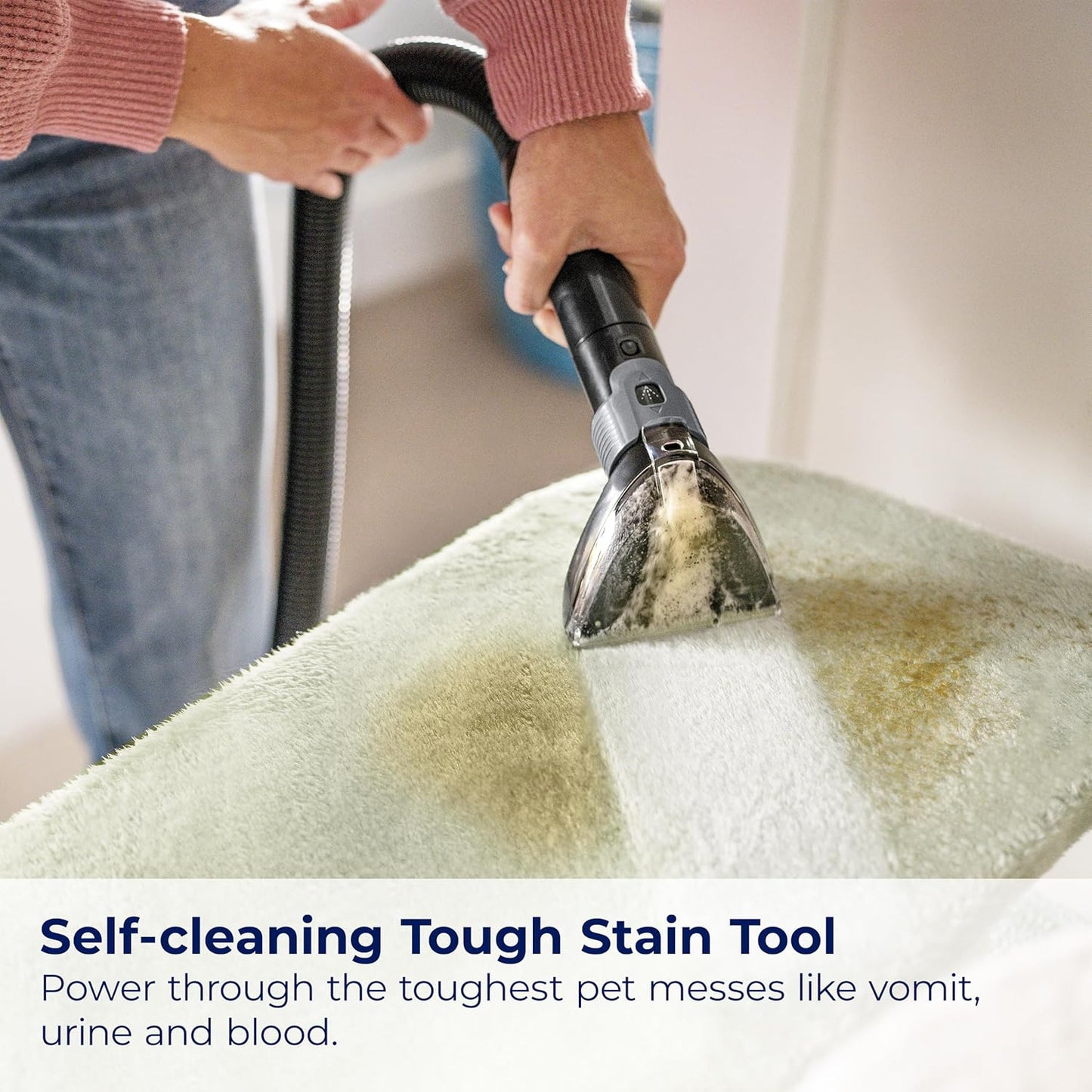 BISSELL® Little Green® Proheat® Pet, Portable Deep Cleaner with Heated Cleaning Technology, Self-Cleaning Tough Stain Tool and Pet Pro Oxy Triple Action Formula Included, 3969