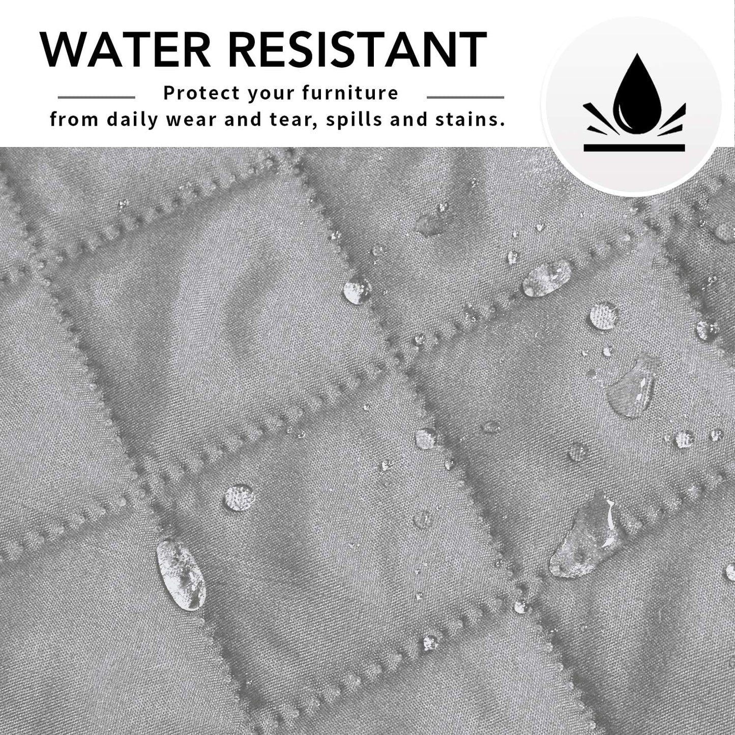 Easy-Going Sofa Slipcover L Shape Sofa Cover Sectional Couch Cover Furniture Protector Mat for Pets Dog Cat (X-Large, Light Gray/Light Gray)