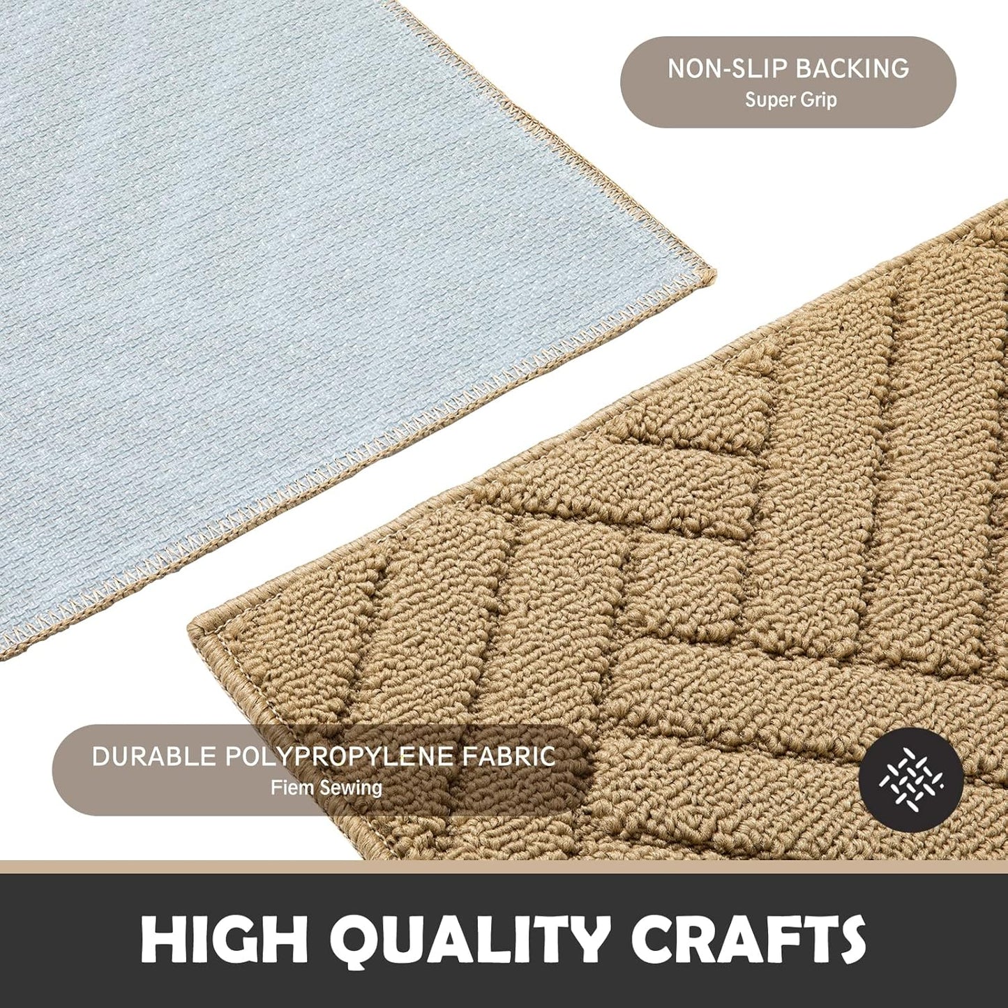 Door Mat Indoor Doormat, Entryway Rug Door Mats Non-Slip Rubber Backing, Low-Profile Entrance Rugs, Absorbent Resist Dirt Doormats Inside Floor Door mat for Entryway,24" x36 Brown