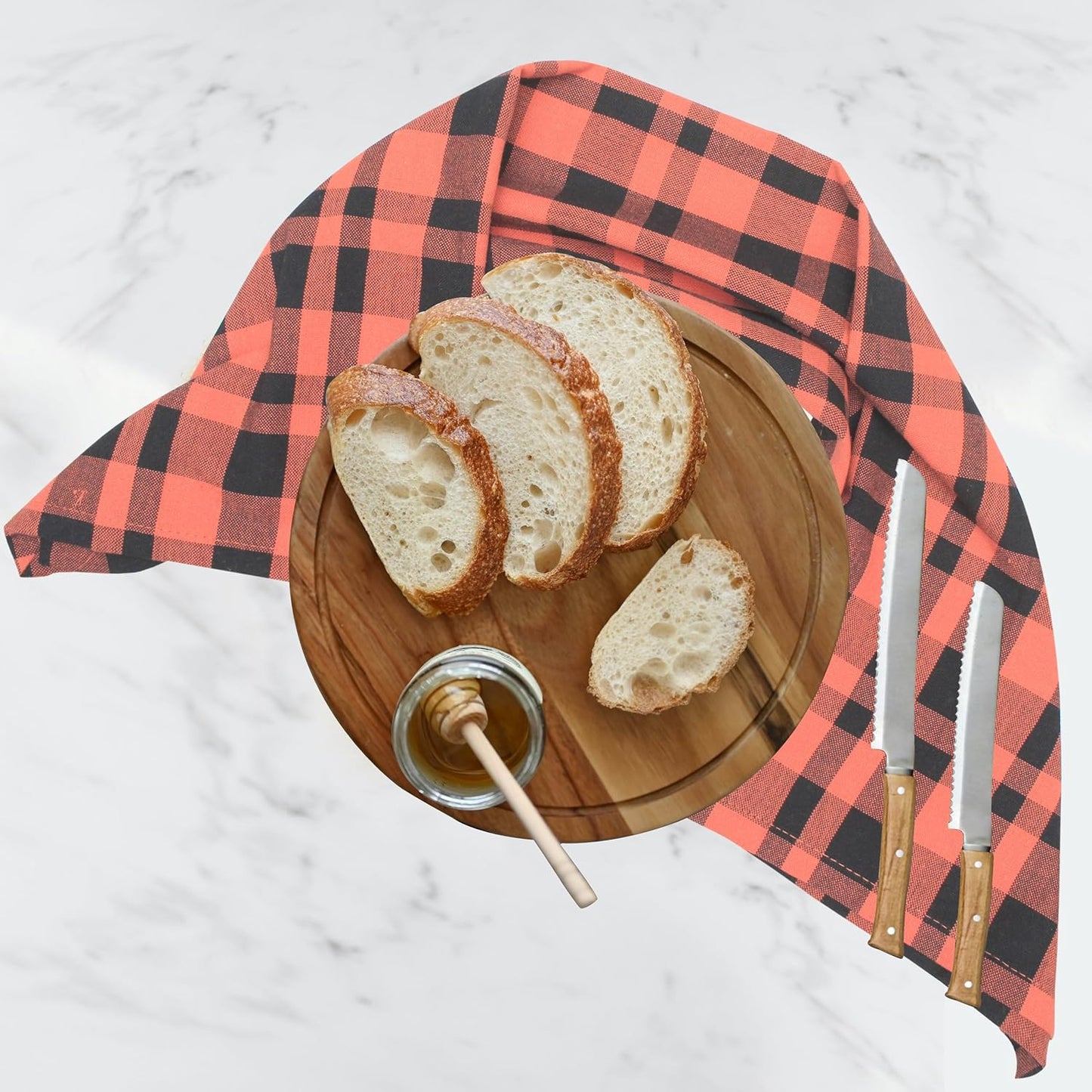 Kitchen Towels Set of 6 Halloween dish towels for kitchen 100% Cotton Orange Black Color Dish Cloths 20"x28" Multi-Purpose Kitchen Hand Towels Highly Absorbent Kitchen Towels with hanging Loop