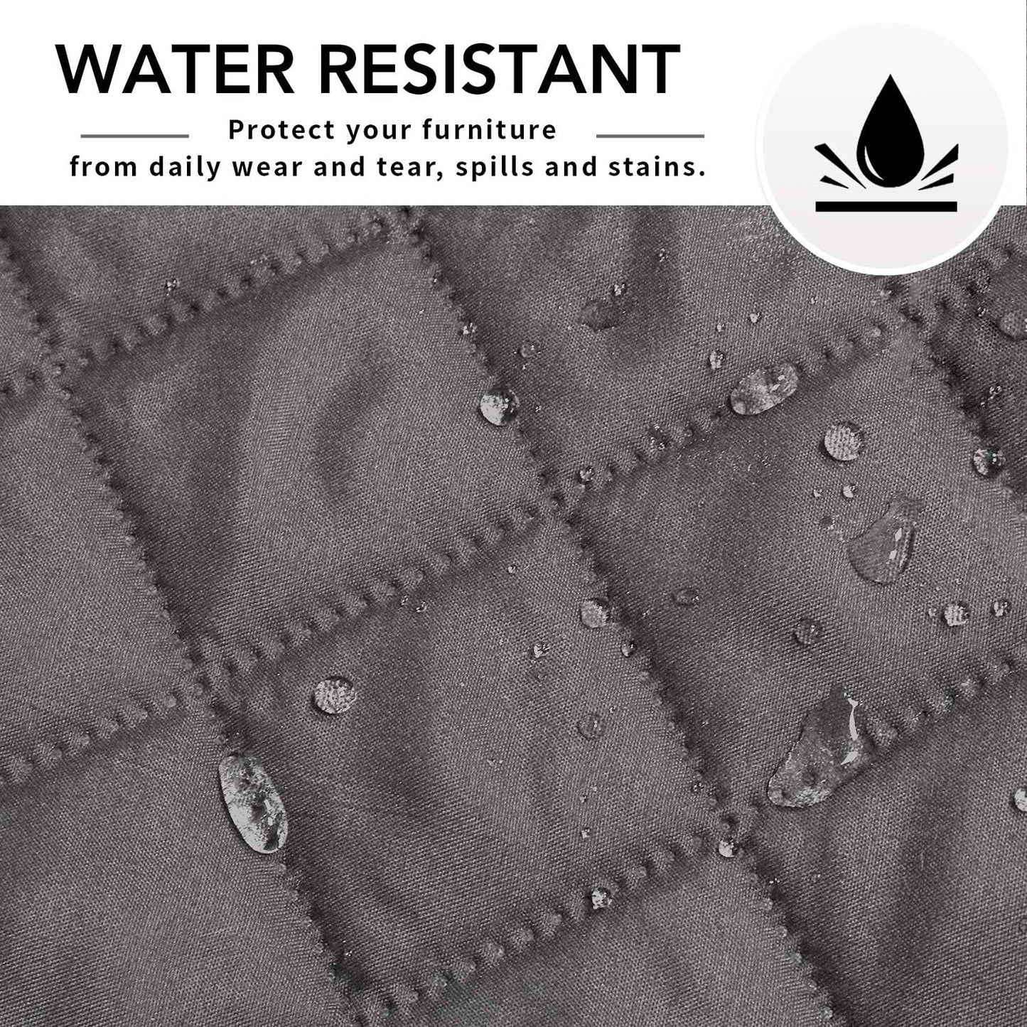 Easy-Going Sofa Slipcover L Shape Sofa Cover Sectional Couch Cover Furniture Protector Mat for Pets Dog Cat (X-Large,Gray/Gray)