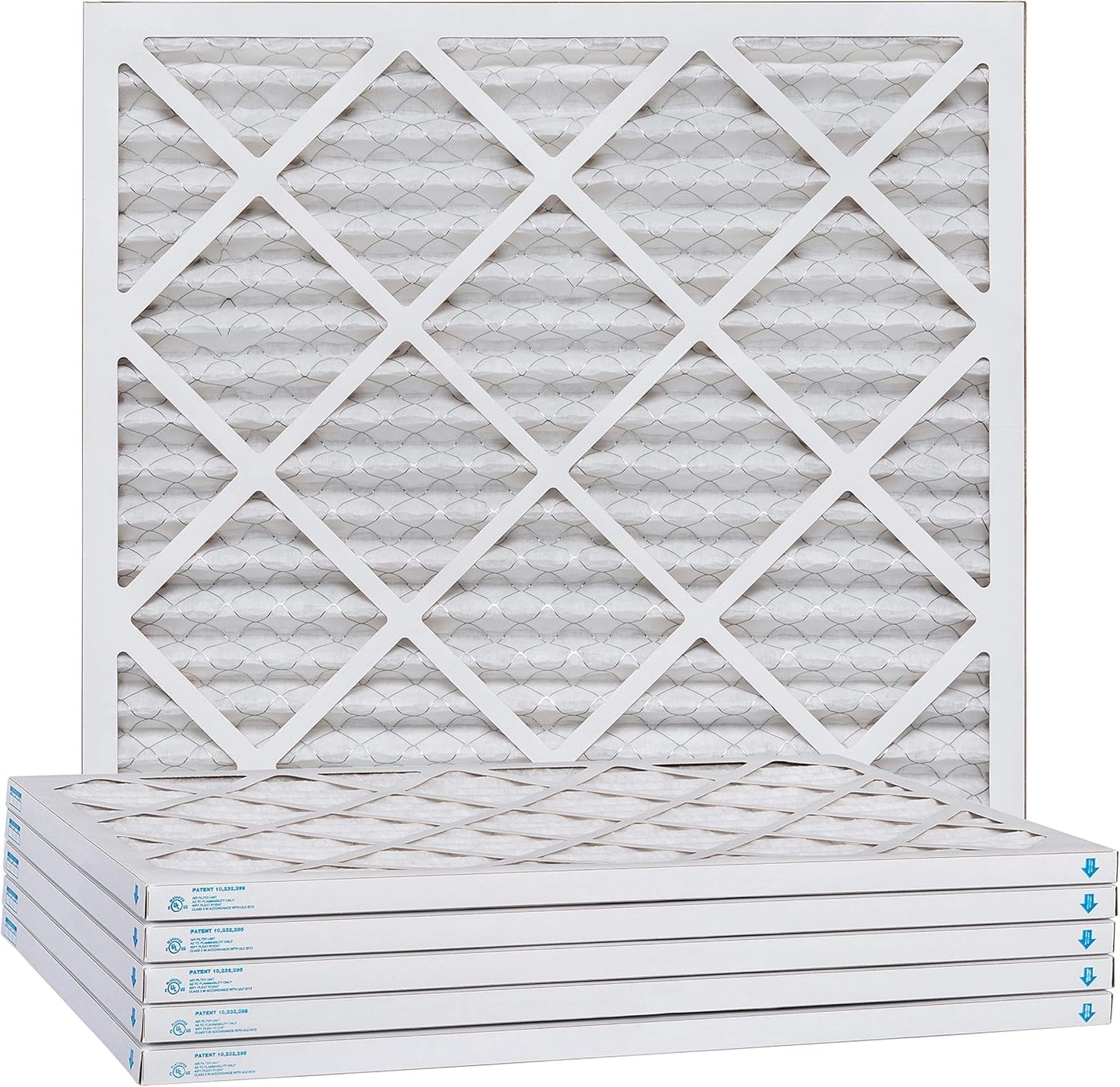 Aerostar 21 1/4x21 1/4x1 MERV 13, Pleated Air Filter, 21 1/4 x 21 1/4 x 1, Box of 6, Made in the USA