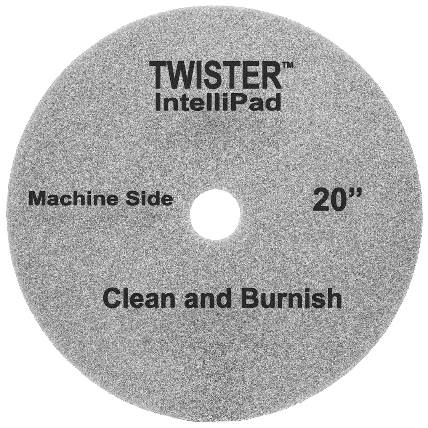 Diversey DDT800353 TASKI Twister Intellipad Diamond Coated Floor Machine Cleaning Pad, Made in USA, Burnish to High Super Gloss Finish, Grey/Brown, 20-inch (Pack of 2)