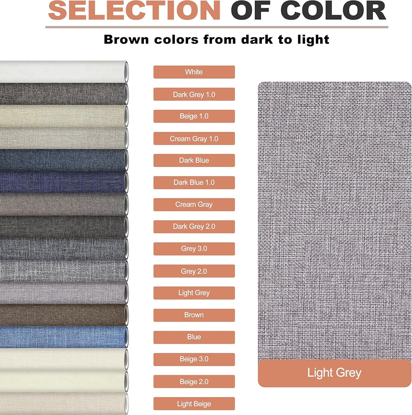 Coarse Linen Repair Patches, Self-Adhesive Linen Fabric Patches, 12X40 inch Extra Size, Multi Color, Can be Used for Linen Sofa Repair and Linen Clothes Repair(12" x 40",Light Grey)