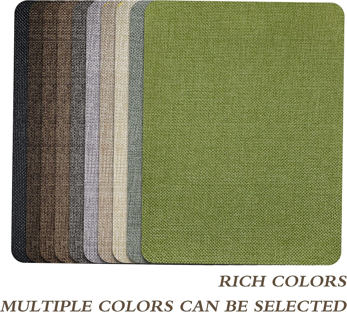 Coarse Linen Repair Patches, Self-Adhesive Linen Fabric Patches, 8X11 inch 2 PCS, Multi Color, Can be Used for Linen Sofa Repair and Linen Clothes Repair(8" x 11"-2PCS,Dark Grey 1.0)